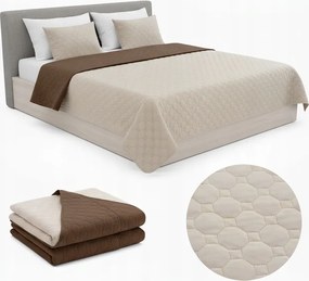 Ágytakaró Kétoldalas 220x240CM Velúr Krém/barna Steppelt Takaró Kapa