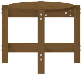 mézbarna tömör fenyőfa dohányzóasztal 87 x 48 x 35 cm