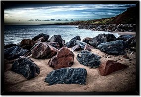 Poszterek keretben 60x40 Tengerpart kövekkel
