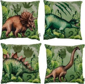 Díszpárna STEGOSAURUS 40x40 cm, zöld