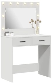 Pipereasztal LED Fényekkel - Fehér, 78.5 x 41 x 135 cm