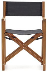 Fekete-natúr színű tömörfa kerti szék Thianna – Kave Home