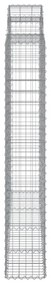 7 db íves horganyzott vas gabion kosár 200x50x180/200 cm