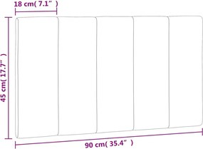 fekete bársony fejtámla párna Hanko 90 cm