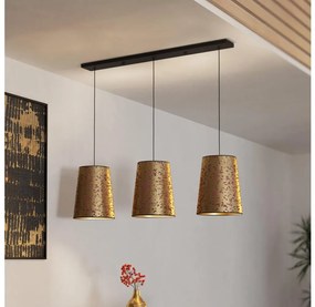 Eglo 390293 - Csillár zsinóron CASTUERA 3xE27/25W/230V arany/rózsaszín