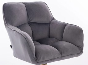 HR550K Grafit modern velúr szék krómozott lábbal