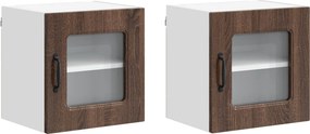 vidaXL Konyhaszekrény Kalmar 2 pcs Barna Tölgy 40 x 31 x 40 cm Faanyag