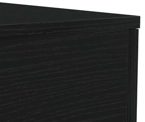 fekete tölgyszínű dohányzóasztal LED-lámpákkal 50 x 50 x 40 cm