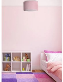 Duolla - Mennyezeti lámpa BRISTOL 1xE27/15W/230V á. 45 cm rózsaszín/fehér