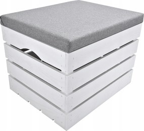 Tároló Doboz Kárpitozott Puff Fa Tároló