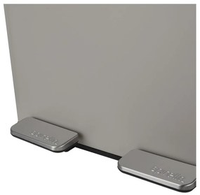 Szürkésbarna acél szelektív pedálos szemetes 2x30 l Aliya – Spirella