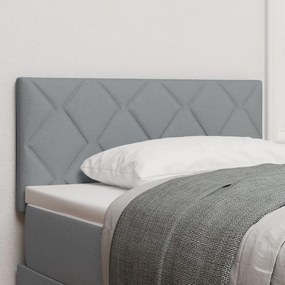 Fejtámla Gyémánt Blokk Mintázattal Világosszürke 90 cm Szövet
