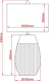 Quintiesse HARROW QN-HARROW-TL Asztali lámpa 1x60W/E27