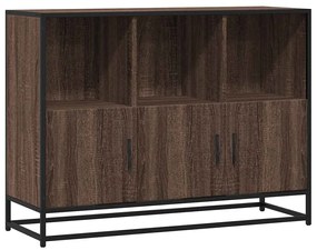 barna tölgyszínű szerelt fa tálalószekrény 100x35x76 cm