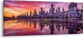 Kép - Buddhák naplementekor (120x50 cm)