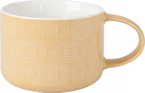 Crest bögre, 500 ml, okkersárga