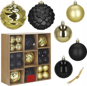 Karácsonyfadísz 37DB-OS Karácsonyfa 7-13cm Törhetetlen Medál Szett