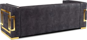 Háromszemélyes kanapé fekete/arany színben. PALLAZO 3S