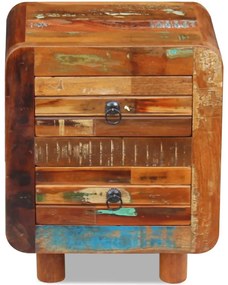 Tömör újrahasznosított fa éjjeliszekrény 43x33x51 cm