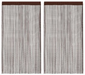 2 db barna zsinórfüggöny 140 x 250 cm
