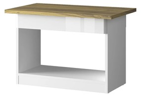 Dohányzóasztal Tiera (fényes fehér + navarre tölgy). 1053344