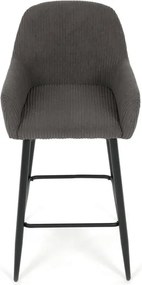 Barová židle, šedá, látka,AUB-V4009 GREY6