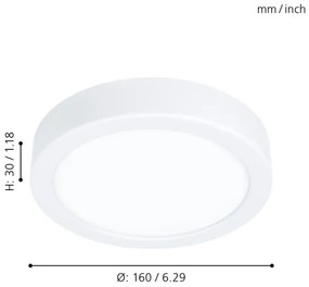 Eglo 99215 - LED mennyezeti lámpatest FUEVA 5 LED/10,5W/230V