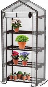 Kerti Üvegház Erkélyes könyvespolc 4 polc 160x70x50 UV4 Erkély erősített