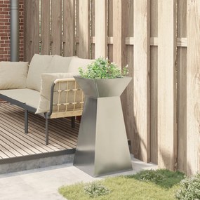 vidaXL Pillér Ültető Ezüst 35 x 35 x 73 cm