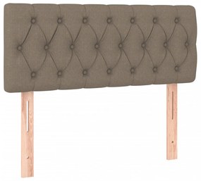 tópszínű szövet LED-es fejtámla 90 x 7 x 78/88 cm