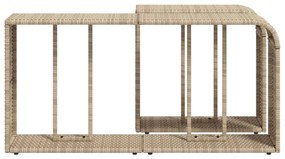 2 db bézs polyrattan tárolópolc