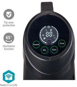 Nedis HTPA21BKW - Kültéri fűtőelem SmartLife 600/1200W/230V Wi-Fi Tuya IP24