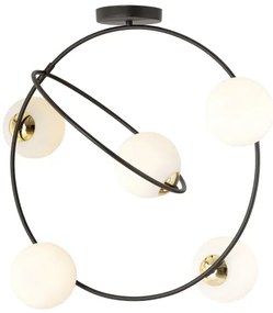 Csillár rúdon STARDOM 5xE14/10W/230V fekete/fehér