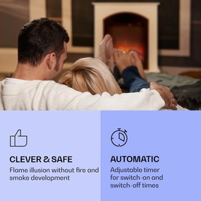 Klarstein Elbrus, elektromos kandalló, 2000 W, LED technológia, távirányító