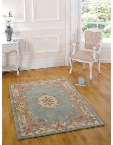 Aubusson zöld gyapjú szőnyeg, 120 x 180 cm - Flair Rugs