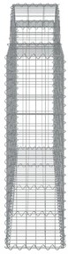 4 db íves horganyzott vas gabion kosár 200x30x100/120 cm