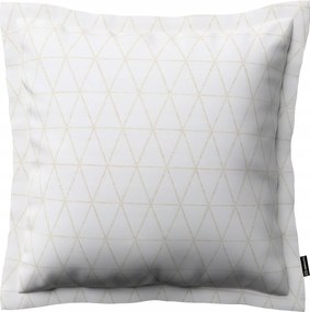 Párnahuzat 45x45 bézs háromszögek krém-fehér alapon