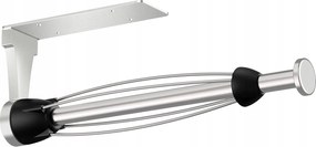 Konyhai törölközőtartó öntapadós vagy szerelhető ezüst 29 x 10 cm