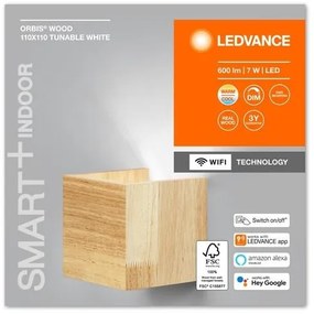 Ledvance - LED Dimmelhető fali lámpa SMART+ WOOD LED/7W/230V Wi-Fi
