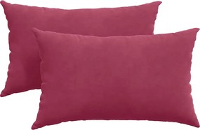 vidaXL Kanapé párnák 2 pcs bordó 50 x 30 cm Bársonyos szövet