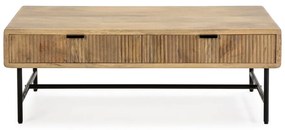 Natúr színű mangófa dohányzóasztal 60x120 cm Mundra – MOME