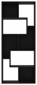 fekete szerelt fa könyvszekrény 67 x 24 x 161 cm