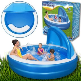 Felfújható Medence Napellenzővel Nagy Kerti Gyerekmedence 241CM