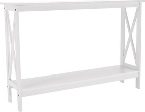 Konzolasztal, fehér, APOLOS