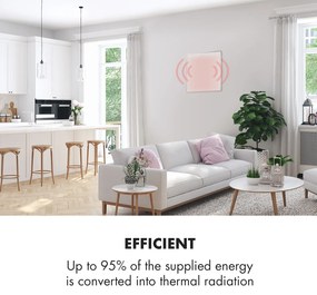 Klarstein Wonderwall 36, Infravörös hősugárzó, 60 x 60 cm, 360 W, heti időzítő, IP24