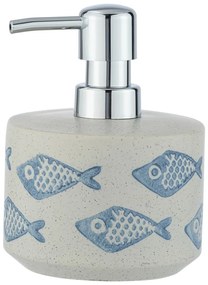 Aquamarin kék-fehér kerámia szappanadagoló, 475 ml - Wenko