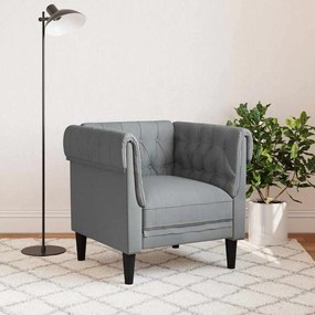 Chesterfield Kanapé Szék Világosszürke 78.5 x 74.5 x 74.5 cm