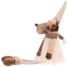 Karácsonyi dekoráció Lógó lábak, magasság 54 cm,bézs/barna