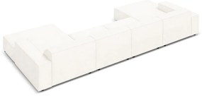 Bézs buklé szövet sarokkanapé ("U" alakú) Jodie – Micadoni Home