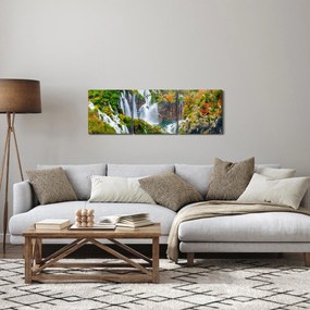 Kép - Plitvicei-tavak Nemzeti Park (órával) (90x30 cm)
